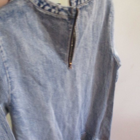 POL boho aztec fun cotton denim short dress festival m - Picture 4 of 4